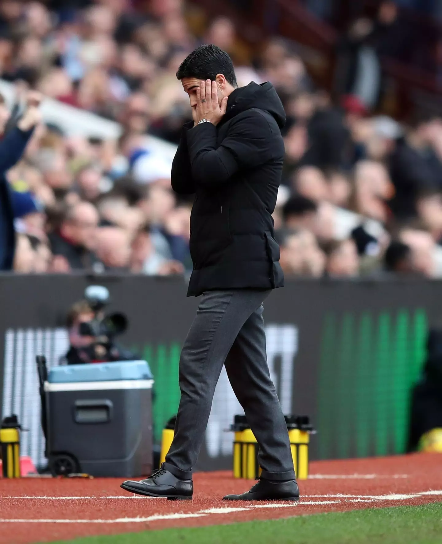 Expect Arteta to wear the same trousers and jacket when Arsenal face Bournemouth on Saturday Image credit: Alamy
