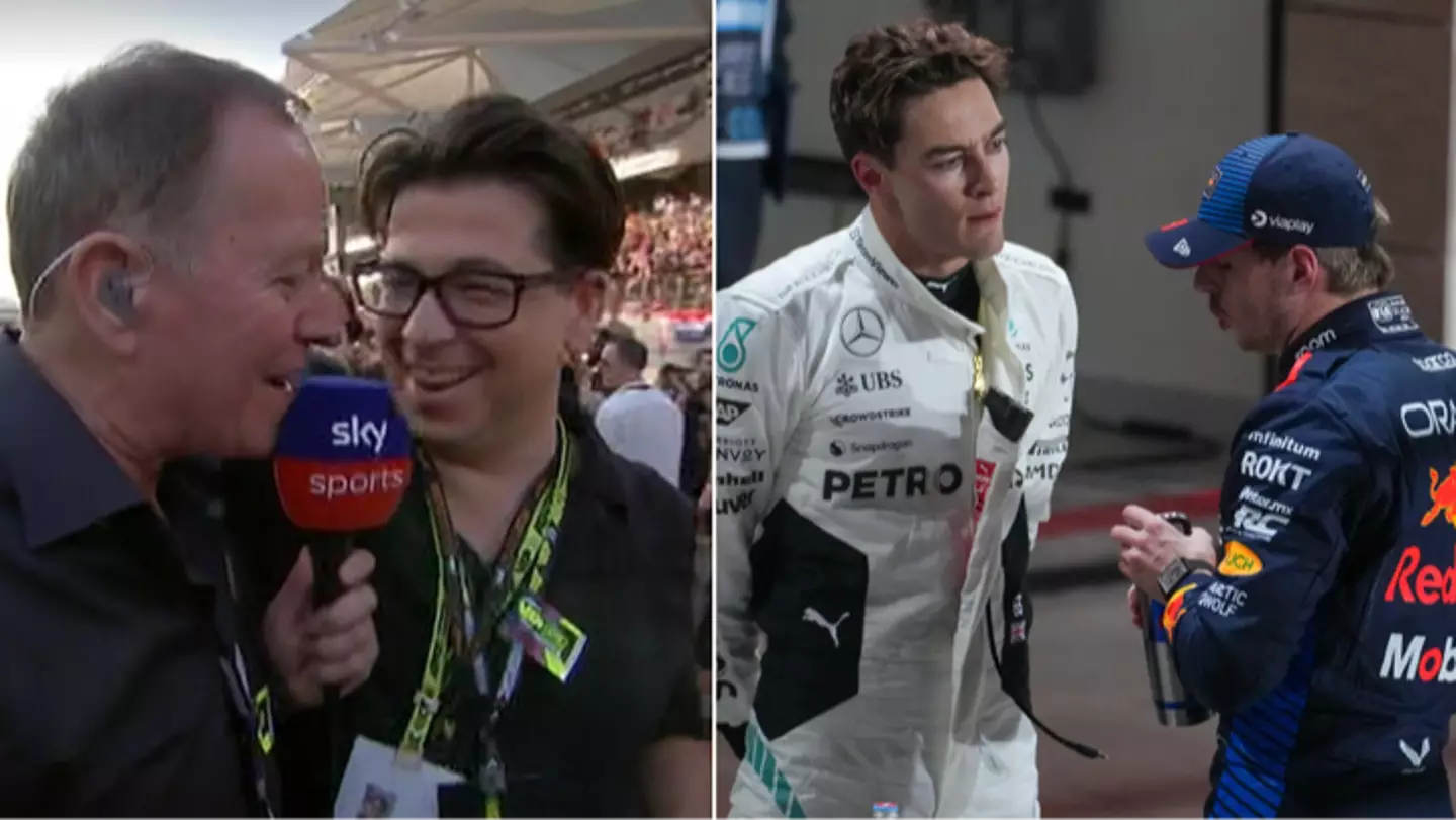 Martin Brundle forced to choose between Max Verstappen and George Russell in chaotic grid walk with Michael McIntyre