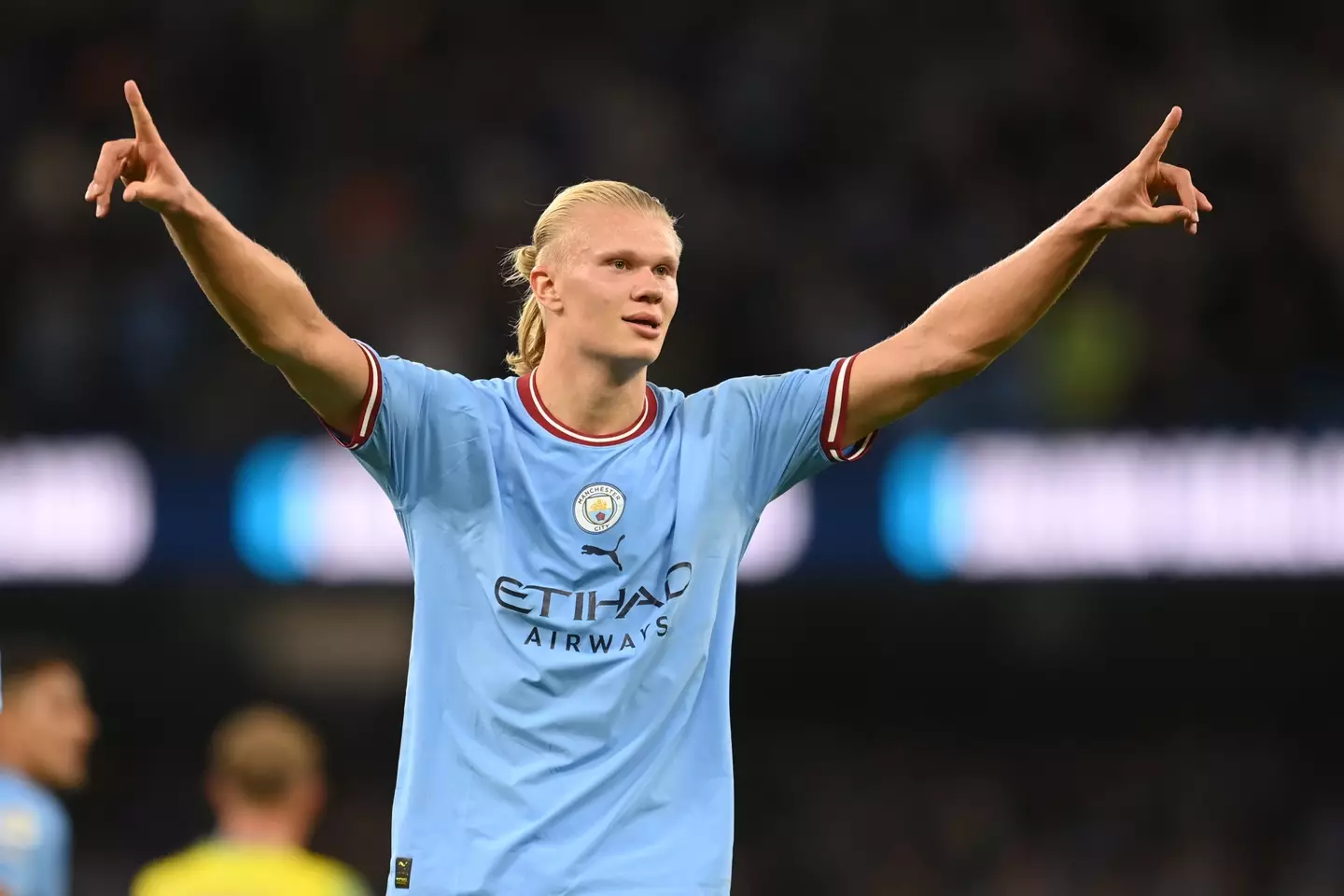 Haaland during the Nottingham Forest game in August 2022. (Image