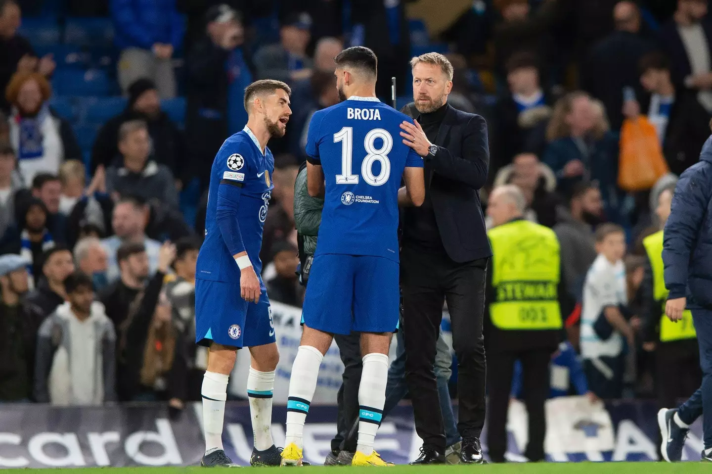 Graham Potter after the full-time whistle against AC Milan. (Alamy)