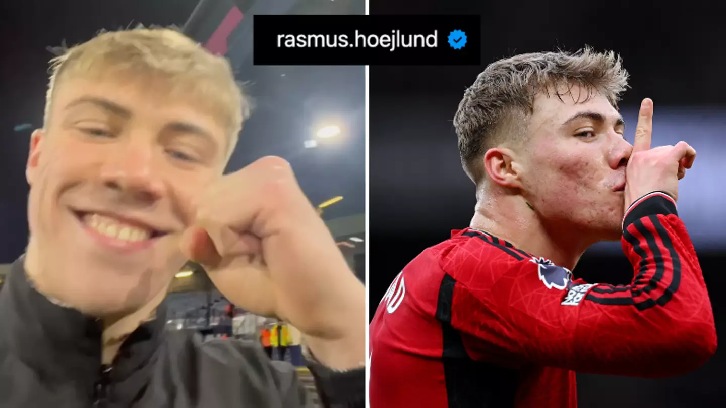 Rasmus Hojlund immediately reacts to Liverpool losing 3-0 to Atalanta in the Europa League 