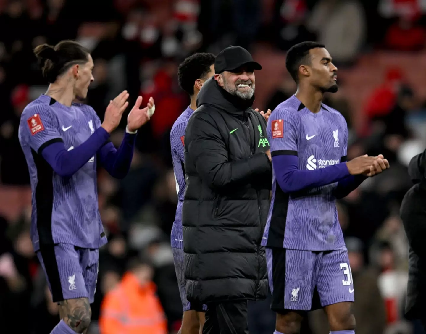 Klopp with his players- Getty