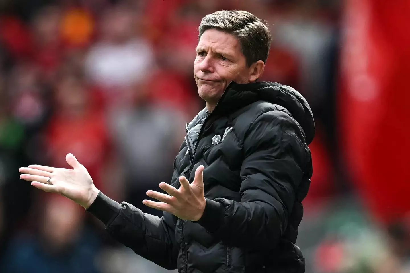 Oliver Glasner won the Europa League in 2022 and will be desperate to avoid missing out with Palace. Image: GettyGetty