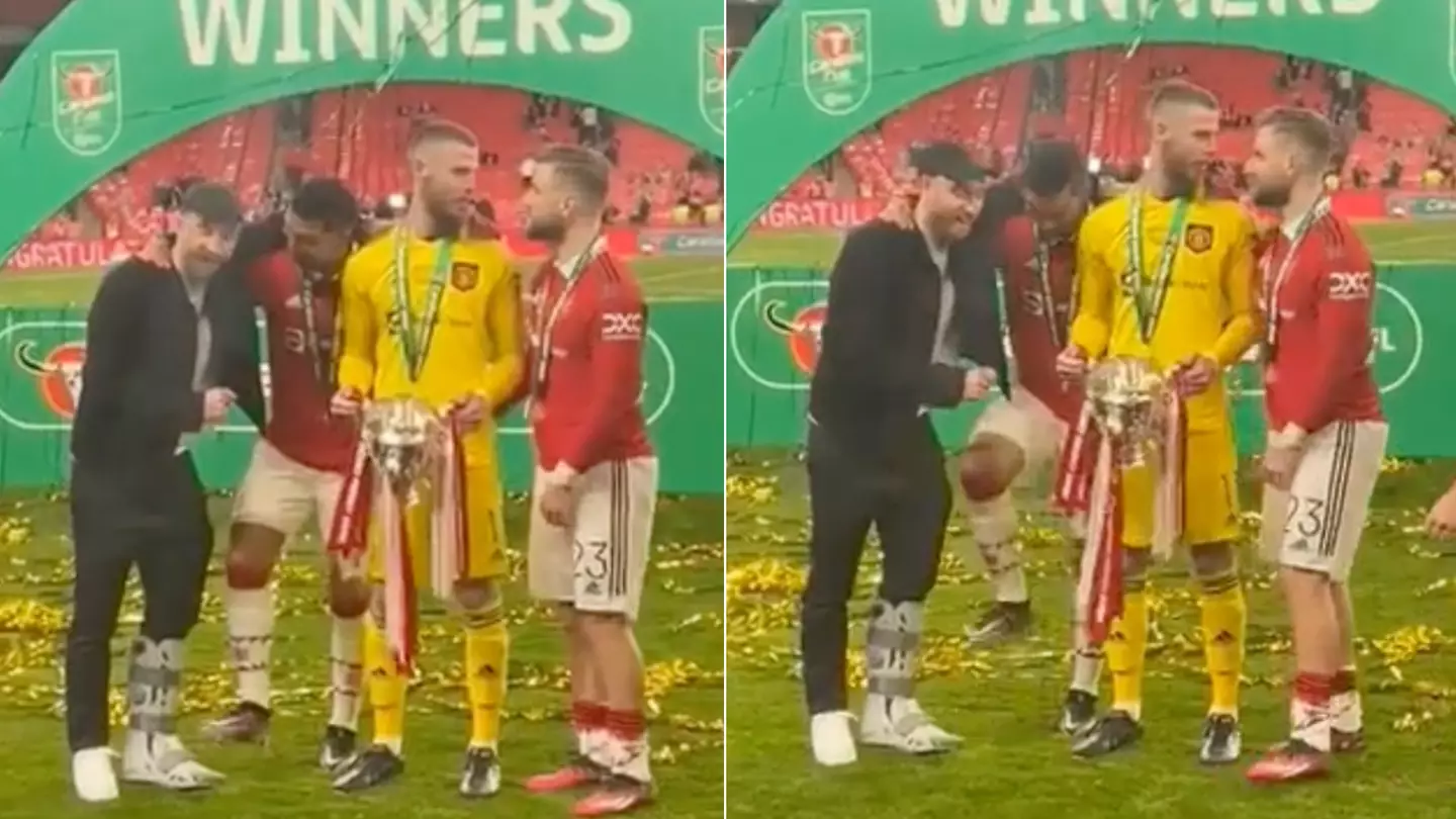 Casemiro pretended to step on Christian Eriksen's injured foot during celebrations