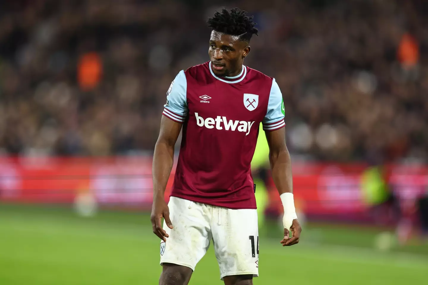 Arsenal have been tipped to make a move for West Ham United star Mohammed Kudus. Image: Getty