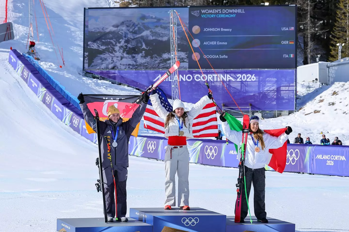 Breezy Johnson won gold for Team USA. Image: Getty