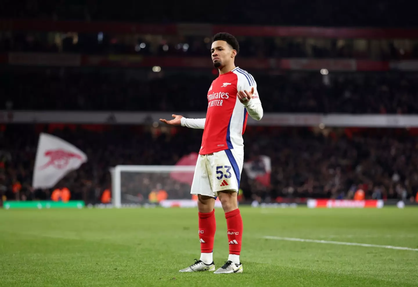 Ethan Nwaneri scored for Arsenal against Manchester City (Credit:Getty)