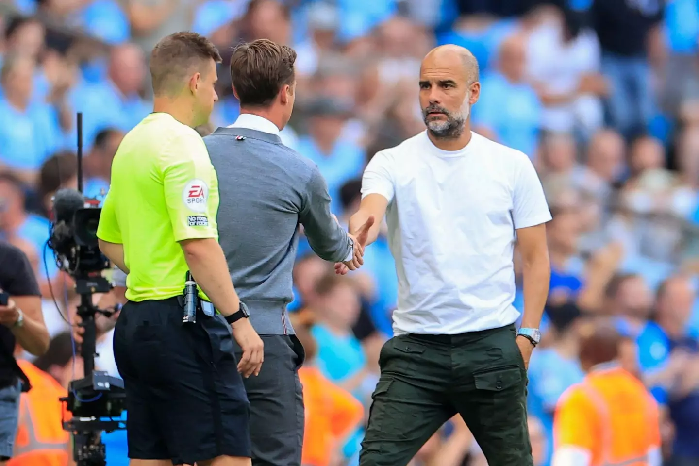 Scott Parker and Pep Guardiola (News Images LTD / Alamy)