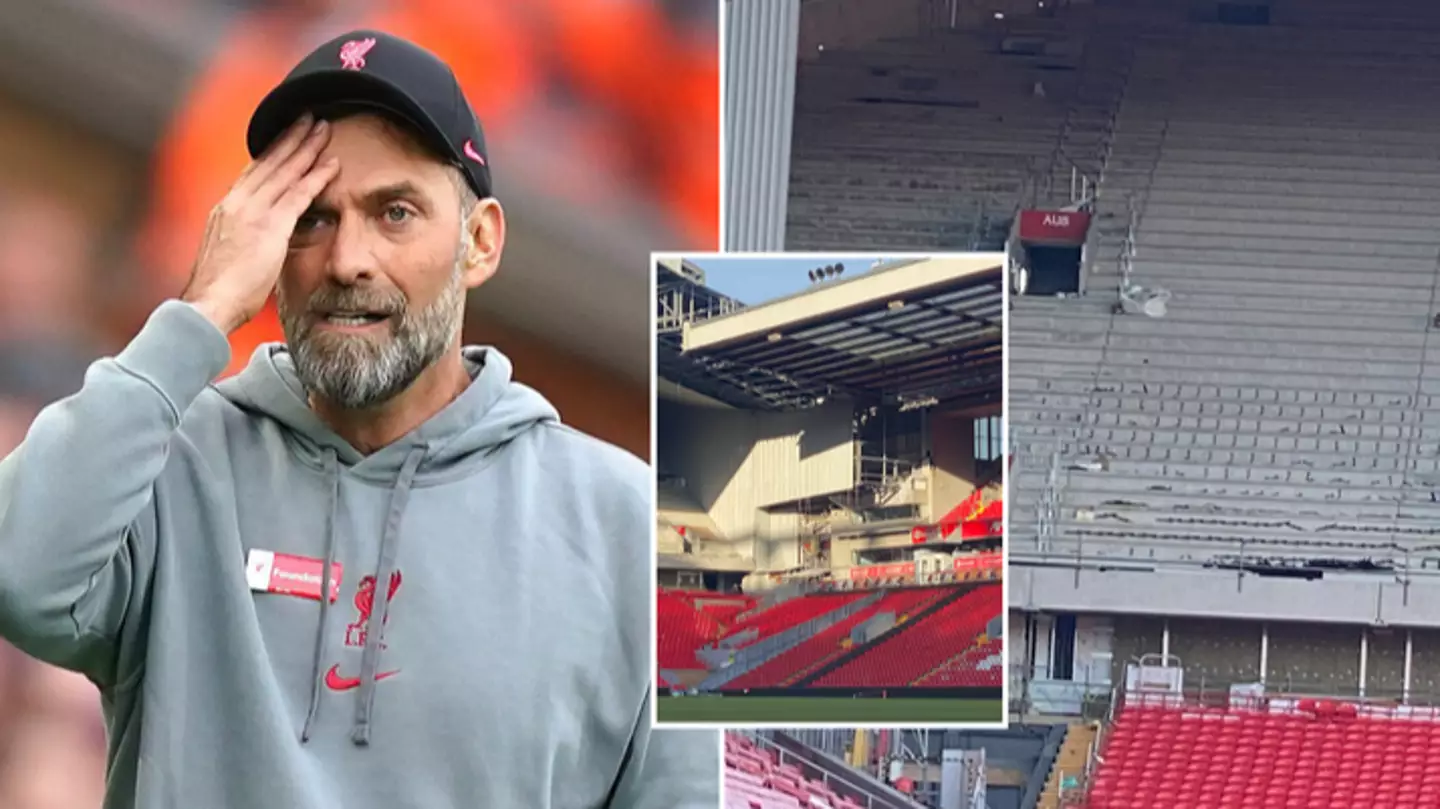 Liverpool fans shocked at images of Anfield Road Stand, this is very concerning