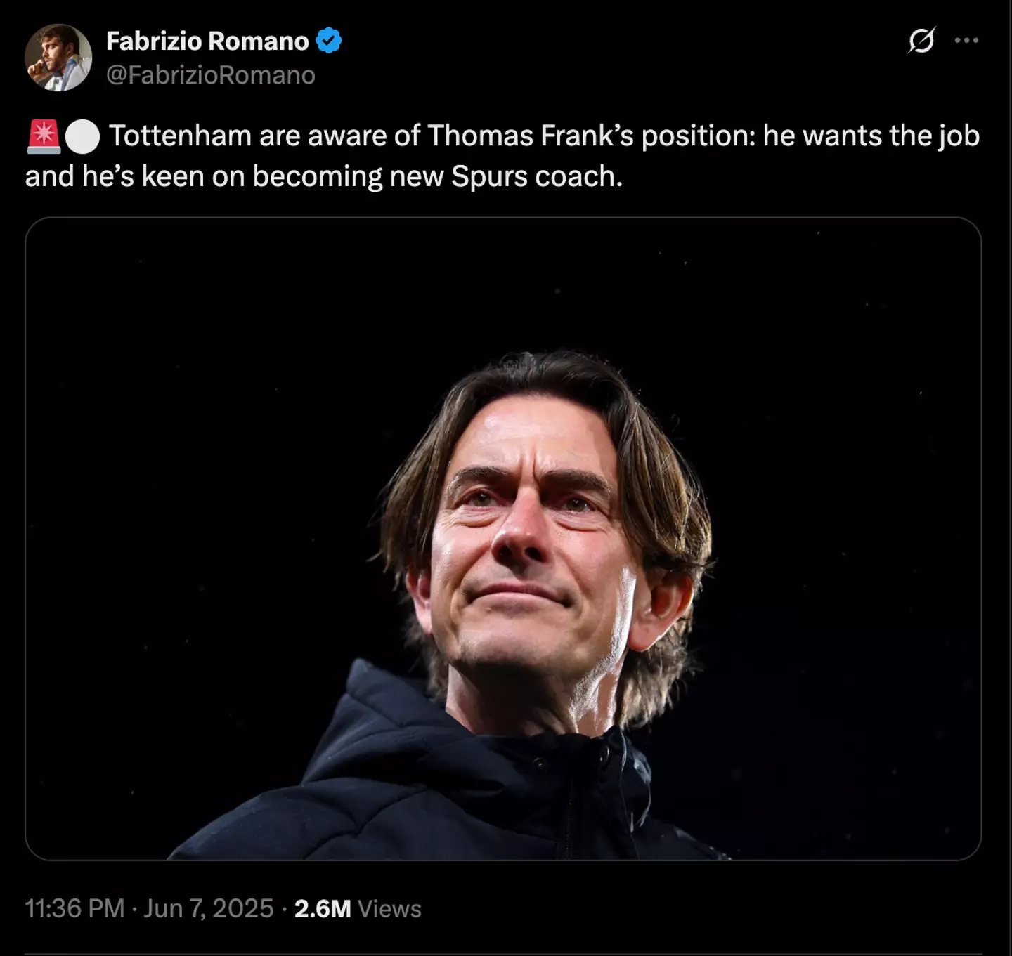 Image: Twitter/@FabrizioRomano