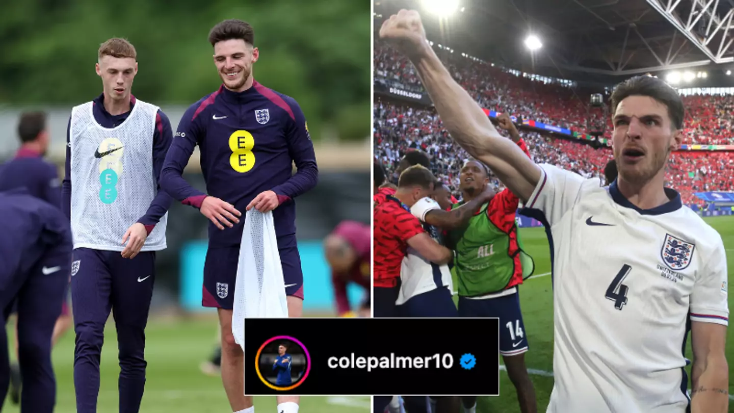 Fans stunned by Cole Palmer’s comment on Declan Rice’s Instagram post after England sealed semi-final spot