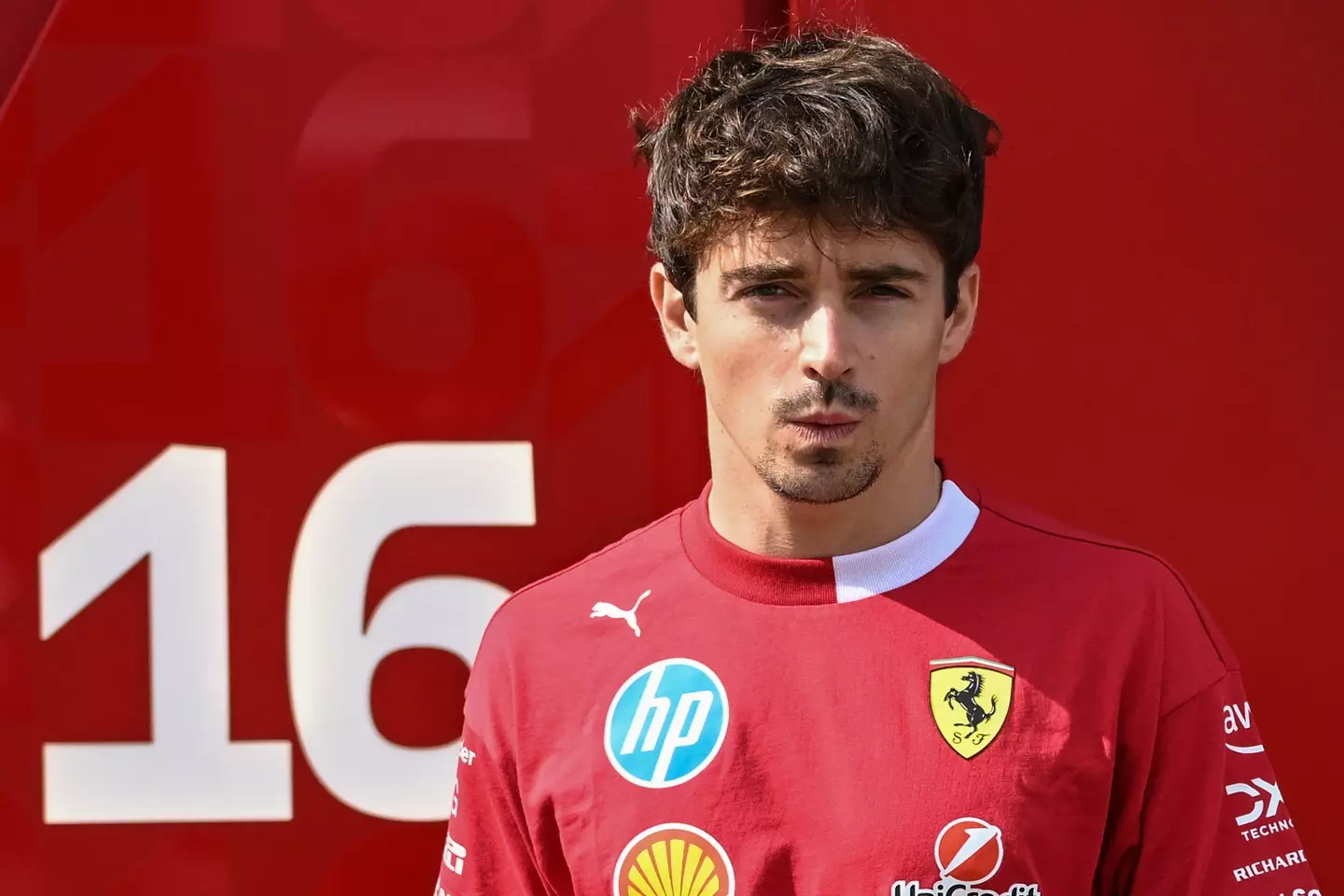 Charles Leclerc has been linked with a move away from Ferrari. Image: Getty
