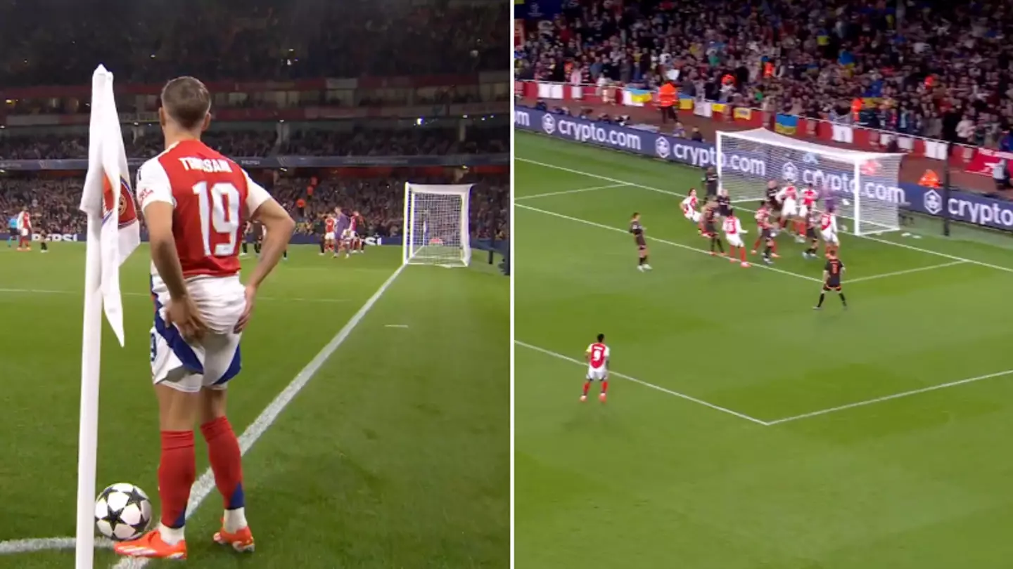 Arsenal fans spot something incredibly eerie about Leandro Trossard's corner technique against Shakhtar Donetsk