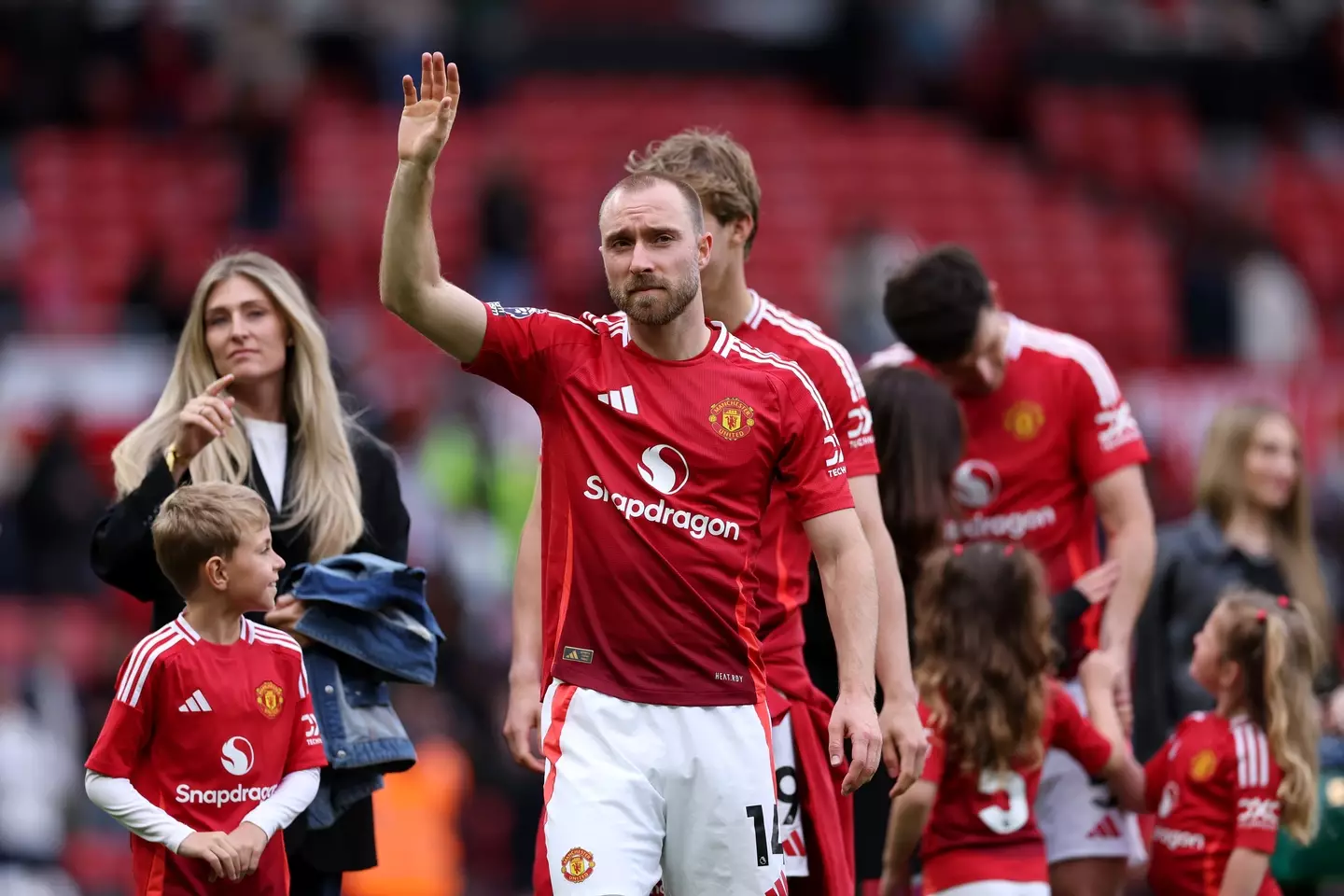 Christian Eriksen is a free agent after his three-year spell at Manchester United. Image: Getty