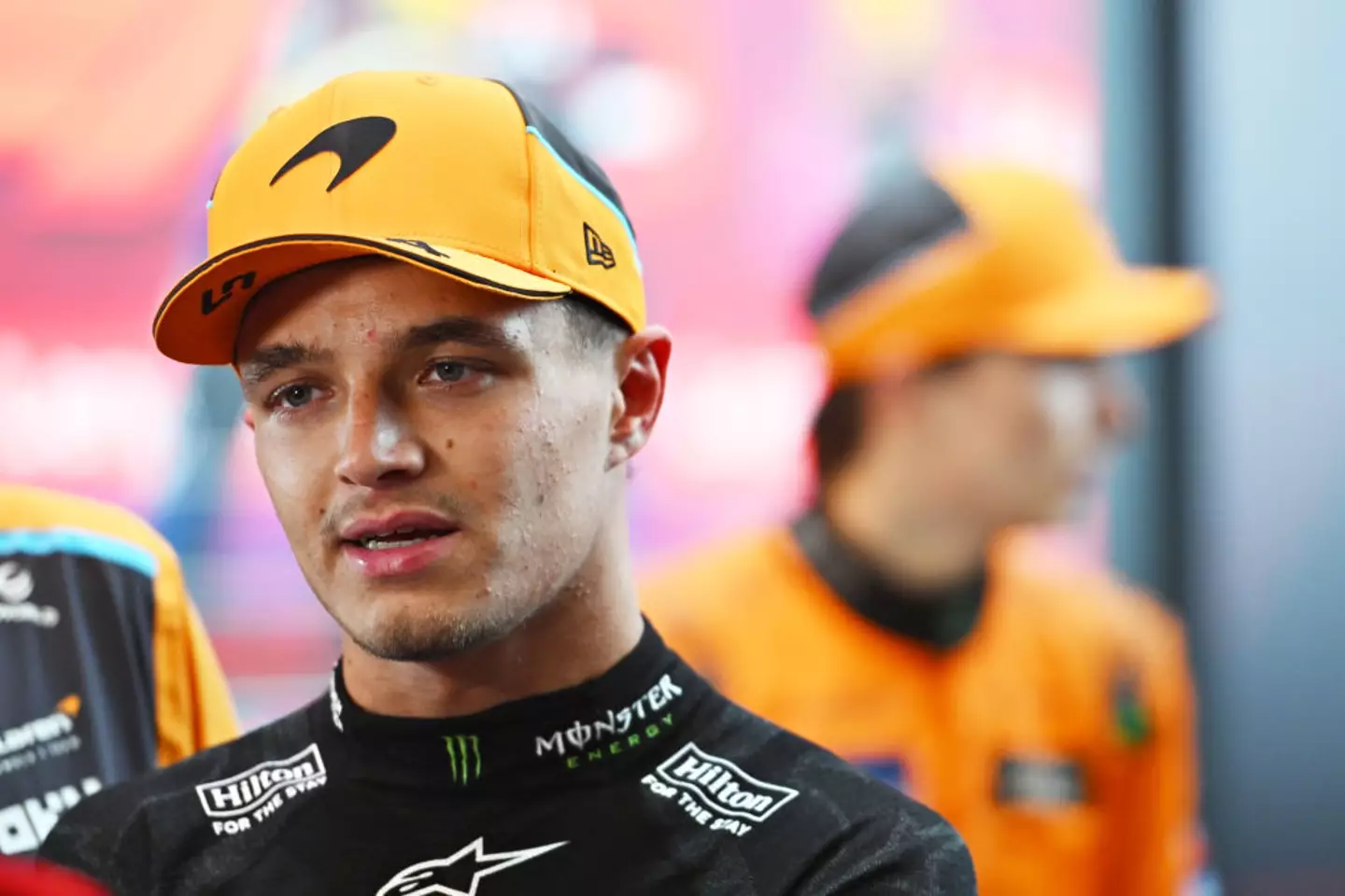 McLaren F1 driver Lando Norris finished the Brazilian GP in sixth, having started the race in first. (Image: Getty)