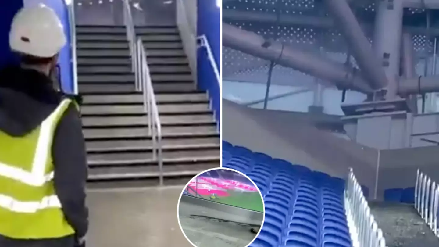 Worrying footage emerges inside Everton's new stadium ahead of opening next season