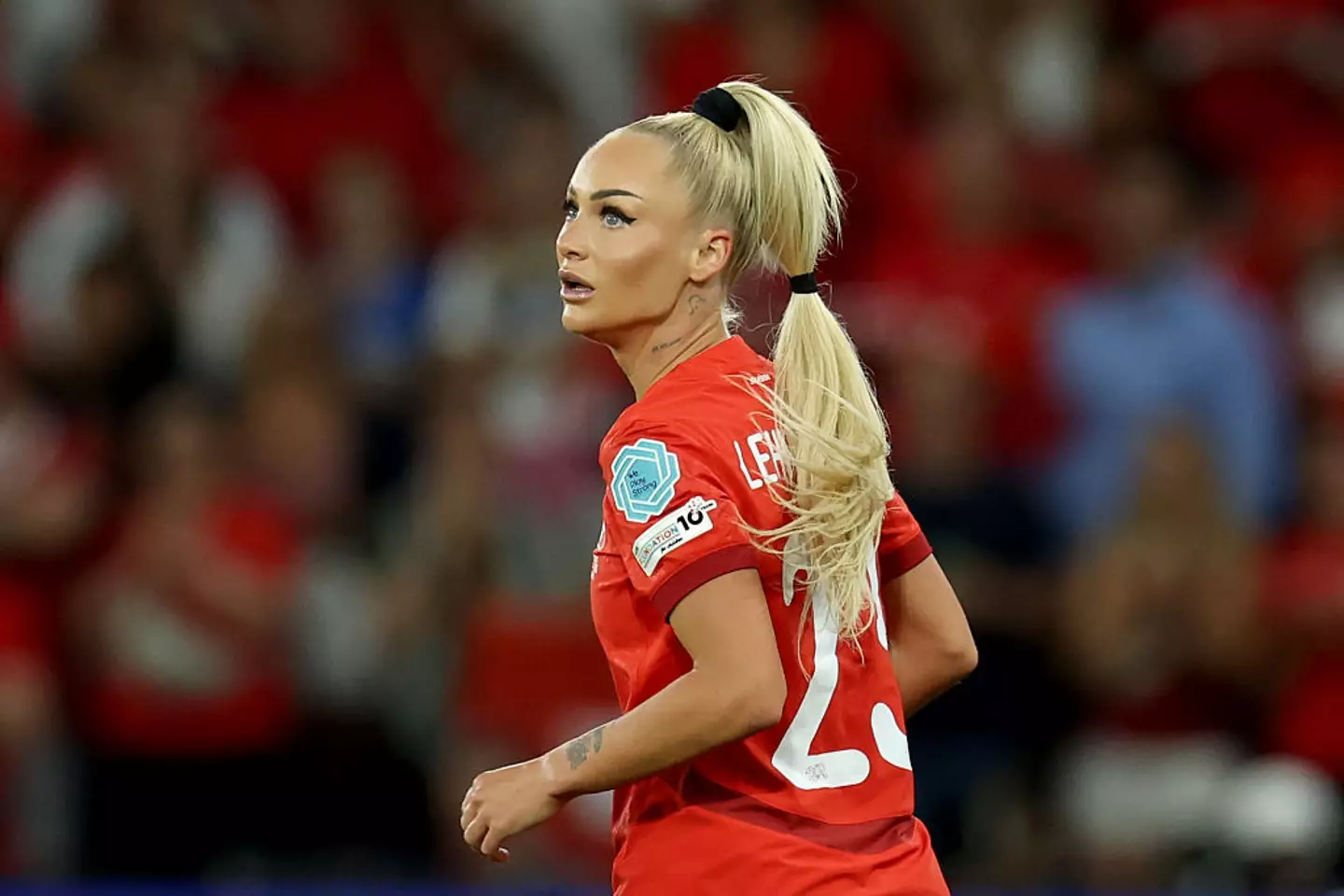 Alisha Lehmann in action for Switzerland (Credit:Getty)