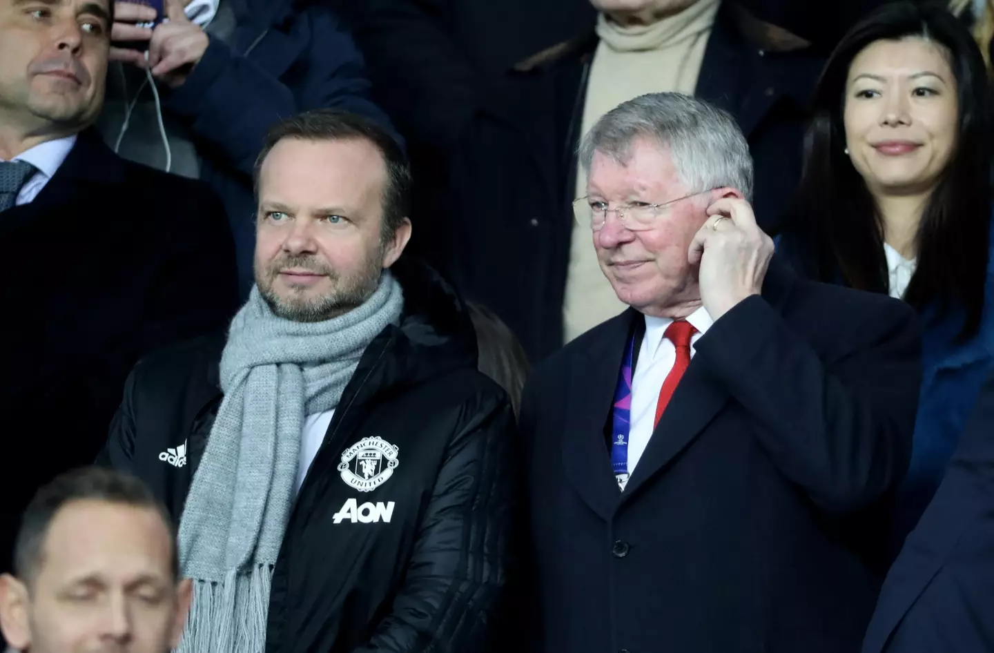 Woodward alongside former Manchester United manager Sir Alex Ferguson. (Image