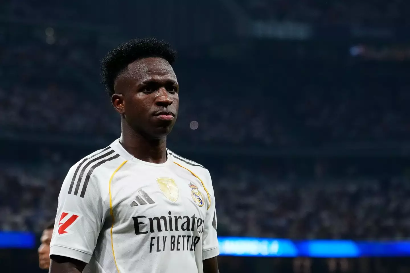 Vinicius Jr could be available for a fee of £130 million. Image: Getty