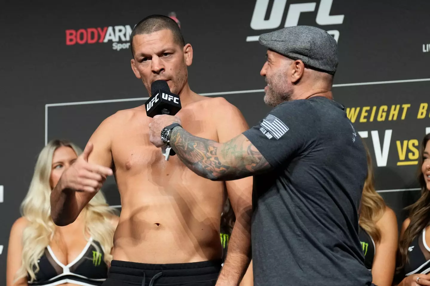 Diaz speaking ahead of UFC 279. Image: Alamy