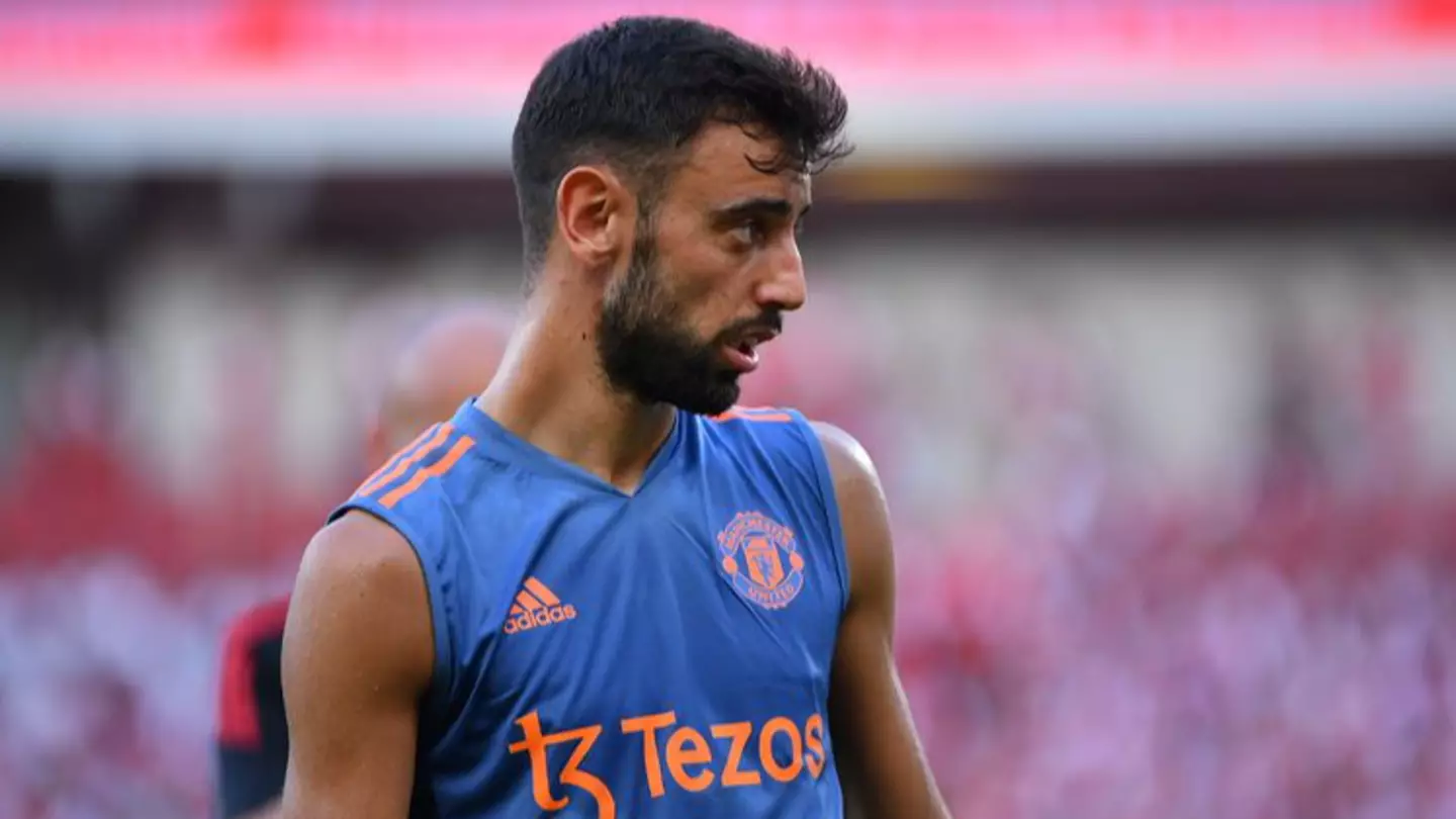 Bruno Fernandes in pre-season training. (Alamy)