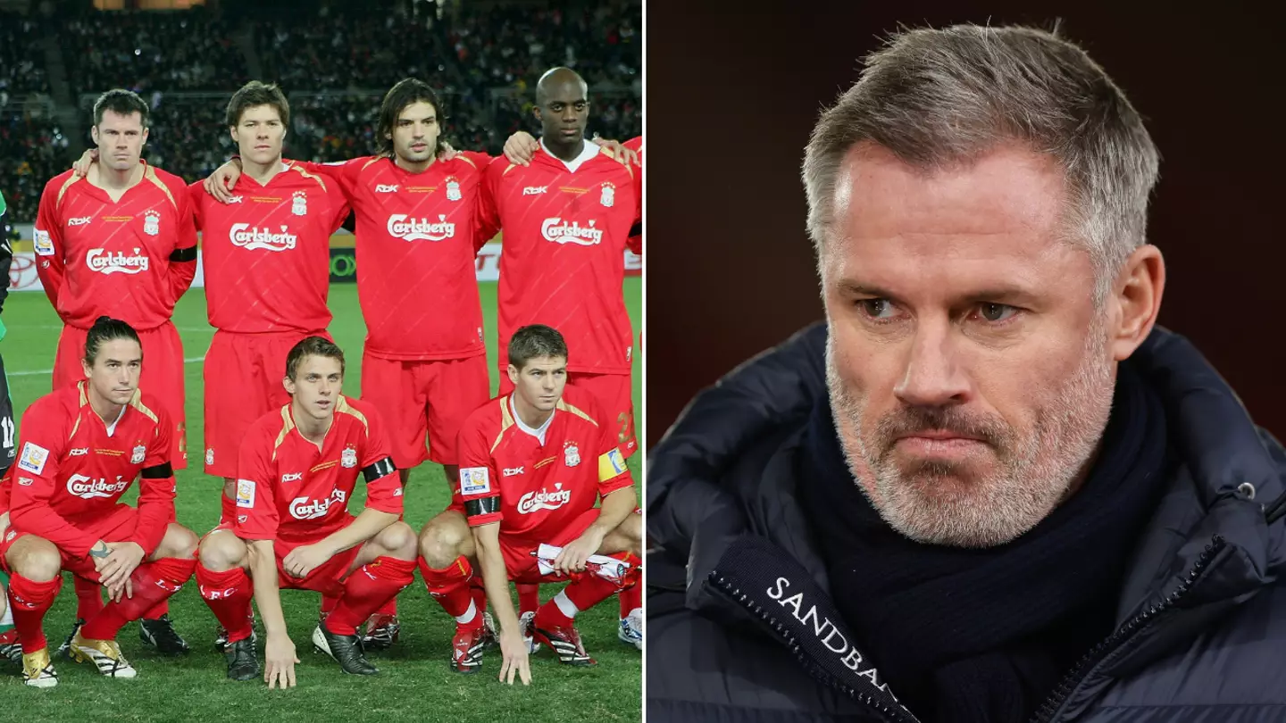 Jamie Carragher admits he still scribbles over former teammate's face when asked to sign pictures of Liverpool team
