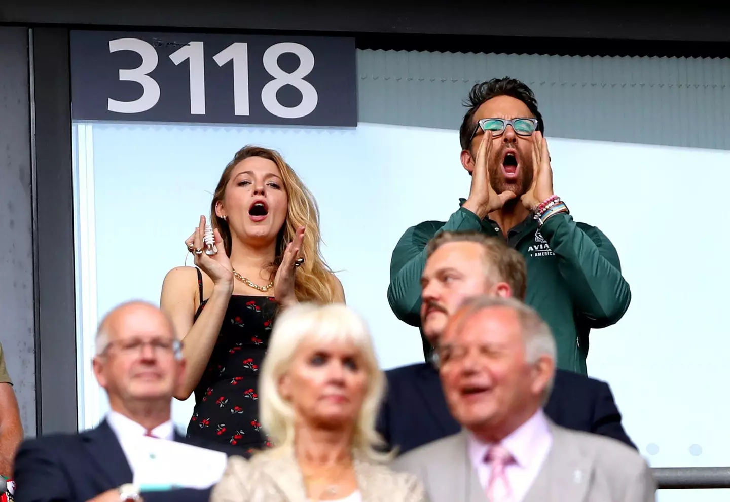 Lively and Reynolds at a Wrexham match. Image: Alamy