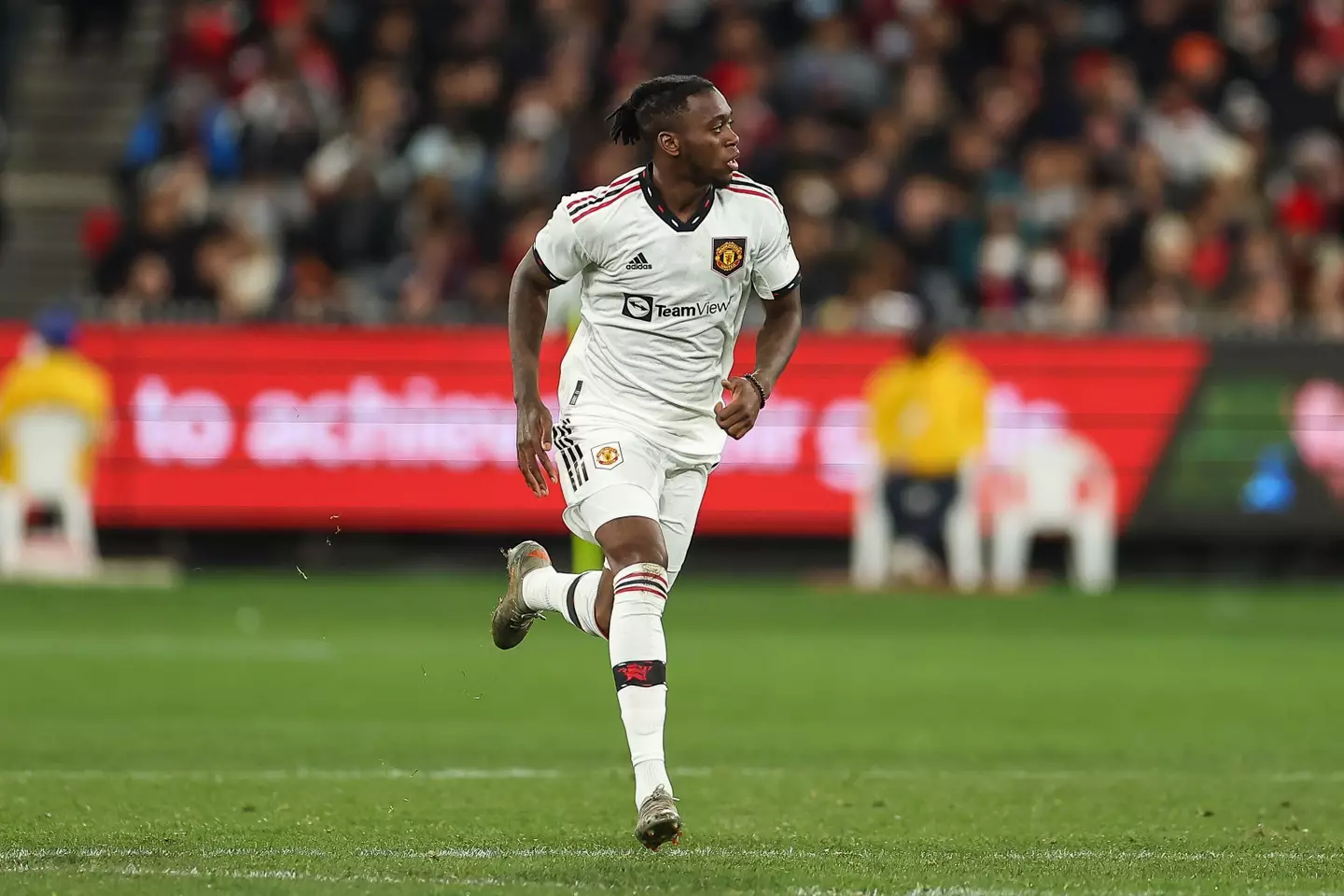 Wan Bissaka playing in pre season but it's clear Ten Hag doesn't rate him. Image: Alamy