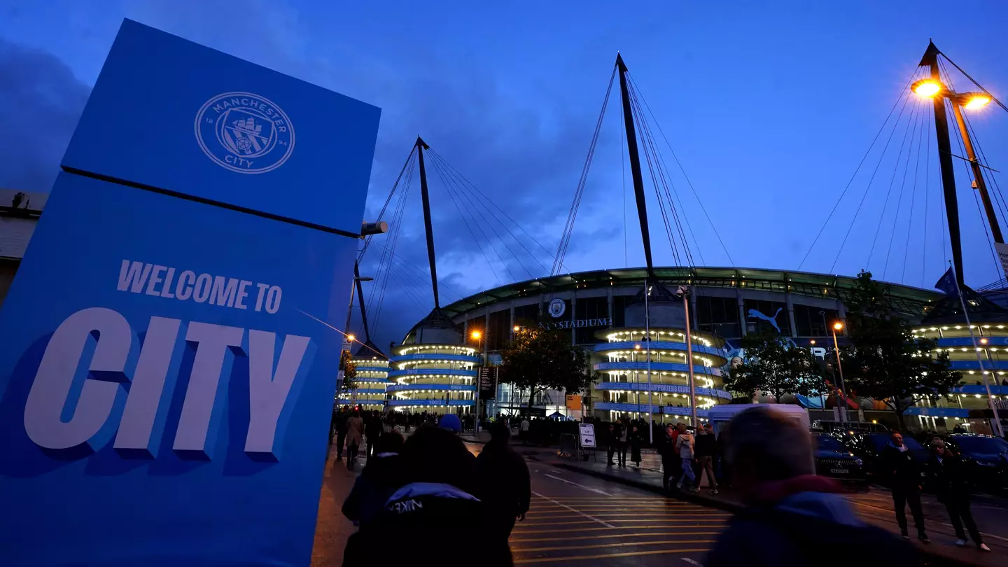 A general view outside of the Etihad Stadium, Manchester. (Alamy)