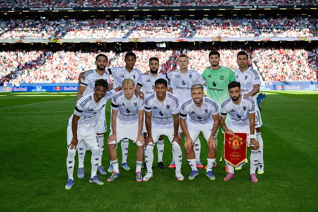 Man Utd played Leeds Utd in Stockholm in July of 2025 (Credit:Getty)