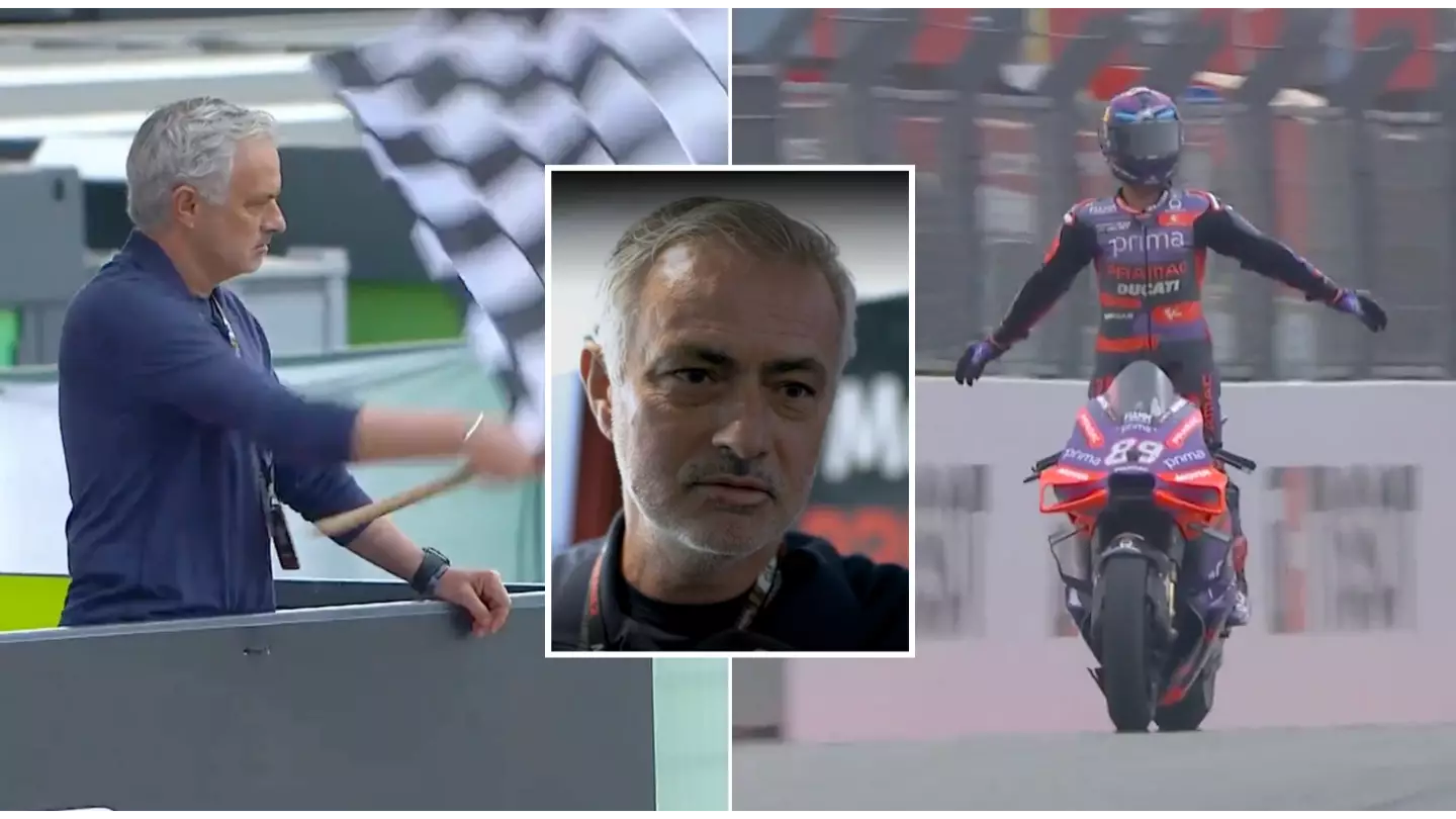 Jose Mourinho makes special guest appearance at the MotoGP in Portugal and he stole the show