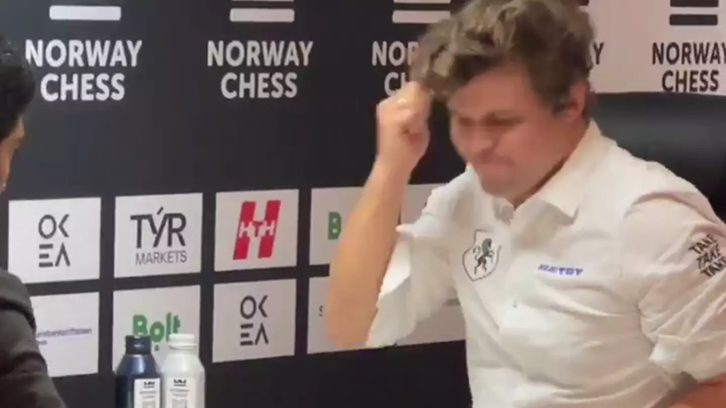 Magnus Carlsen's reaction after losing to world champion at Norway Chess tournament is going viral for all the wrong reasons