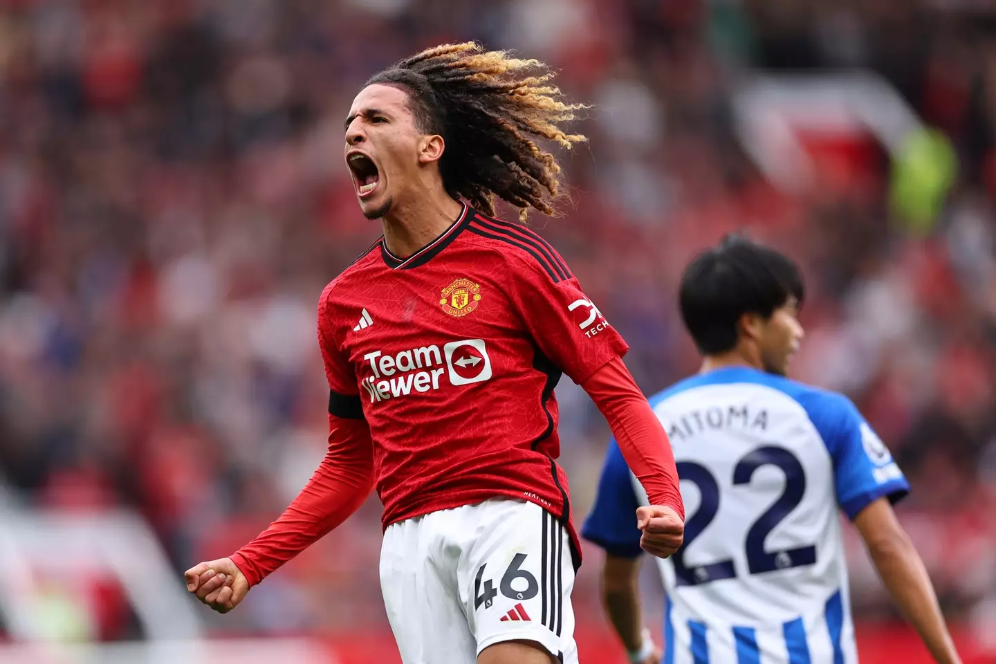 Fans were divided by Hannibal Mejbri's goal reaction. Getty