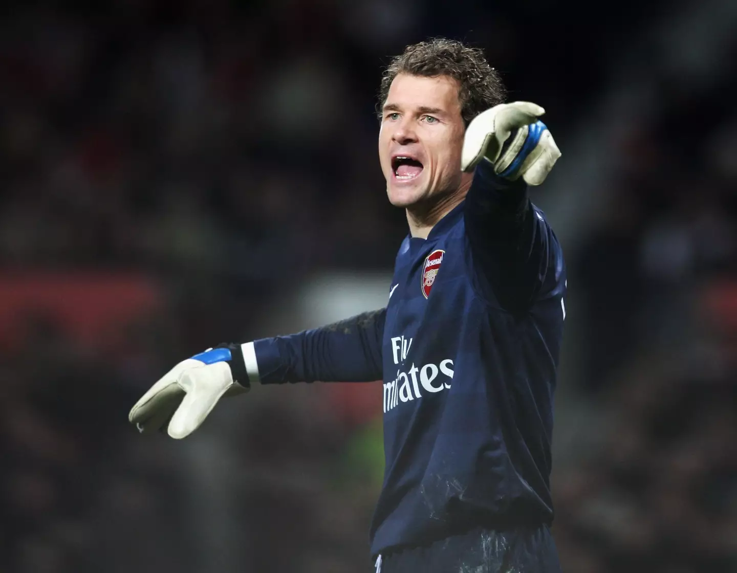 Jens Lehmann in action for Arsenal in 2008 (