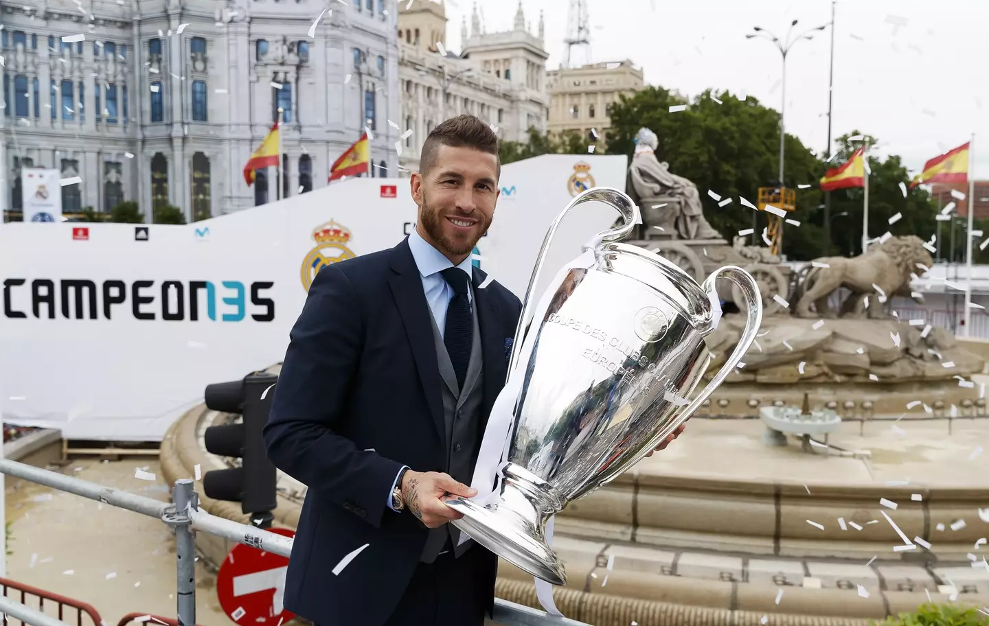 Sergio Ramos won multiple trophies with Real Madrid. Image: Getty