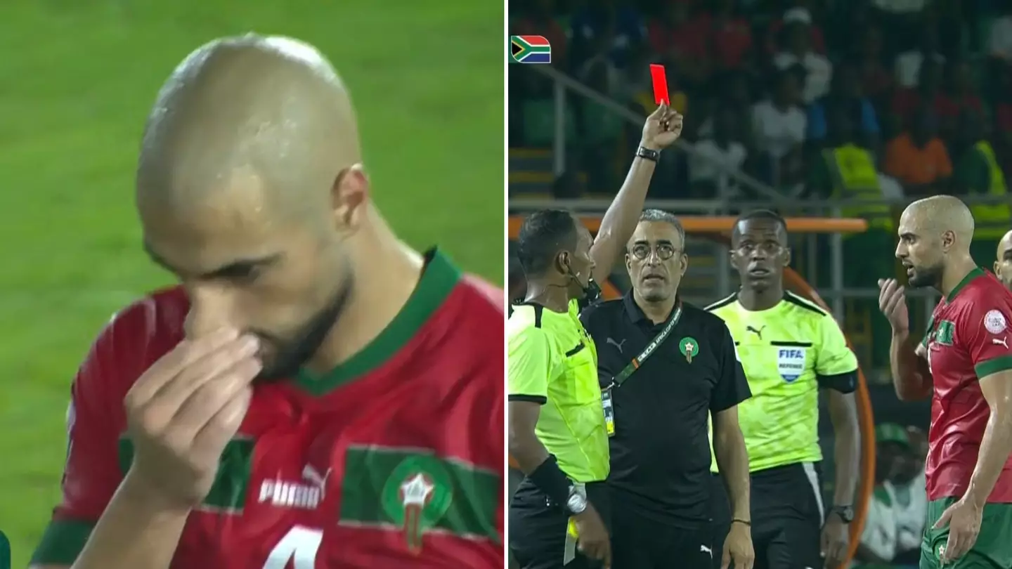 Man Utd's Sofyan Amrabat 'sent off twice' as favourites Morocco crash out of AFCON