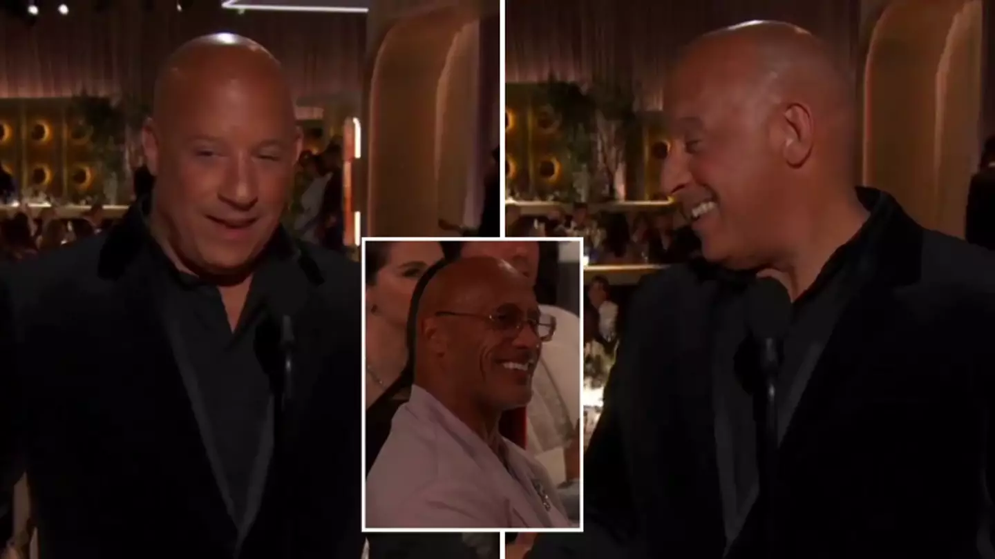 Vin Diesel in extremely 'awkward' moment with The Rock at Golden Globes as clip goes viral