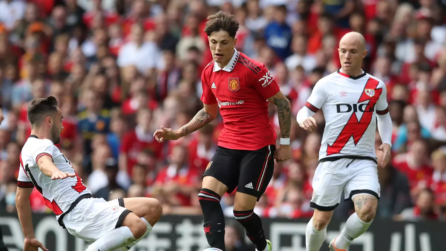 Alejandro Garnacho at Old Trafford against Rayo Vallecano. (Man Utd)