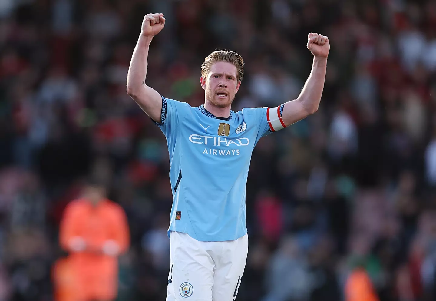 Kevin De Bruyne will leave Manchester City at the end of the season. Image: Getty