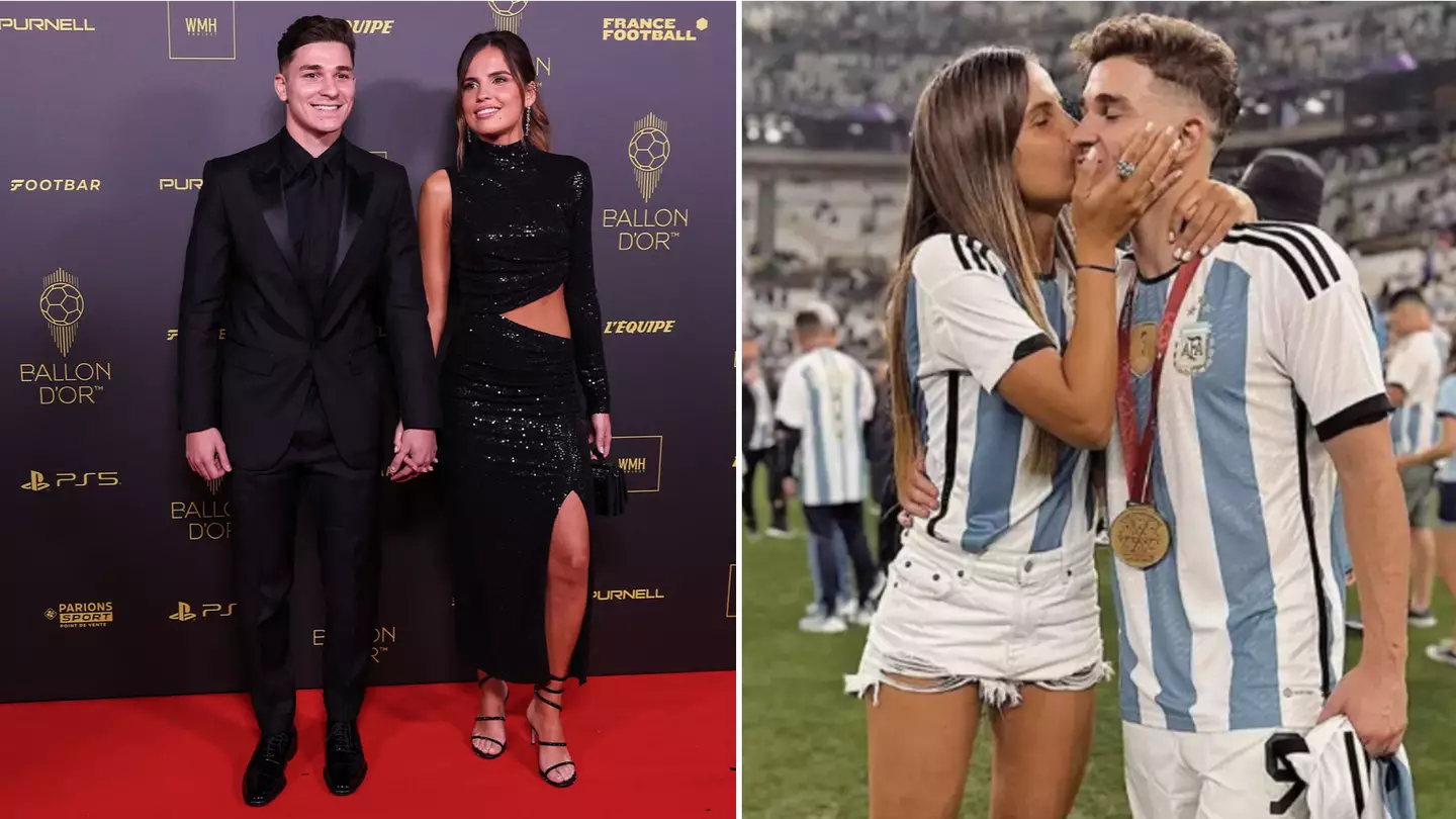 Julian Alvarez shows up with girlfriend at Ballon d’Or after petition to dump Emilia Ferrero reaches 20,000 signatures