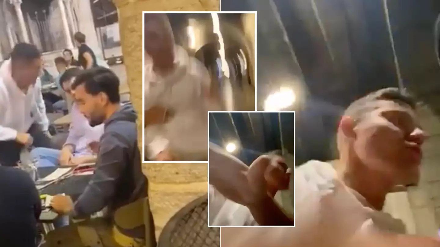 Former Man Utd star filmed chasing fan down street in furious confrontation over 'broken' transfer promise