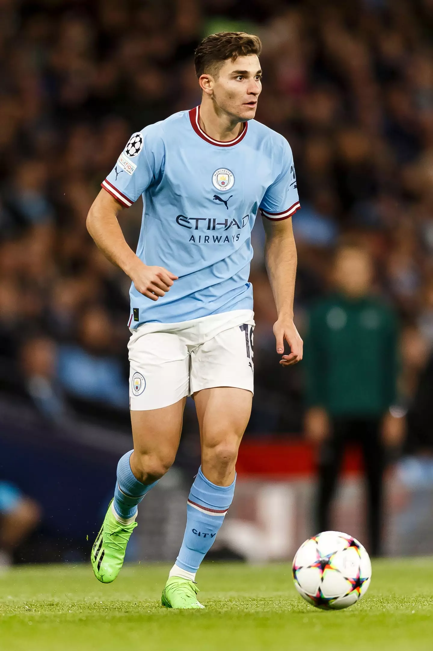 Julian Alvarez in action for Manchester City (Alamy)