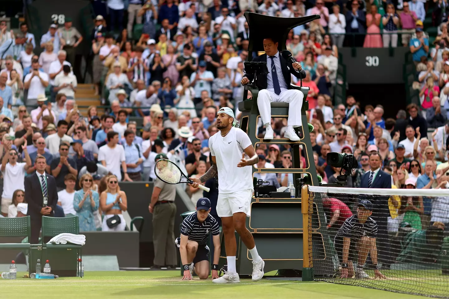 Nick Kyrgios hit out at a fan (Getty)