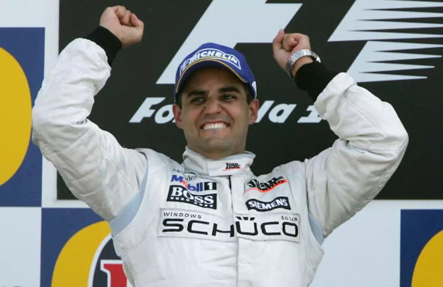 Juan Pablo Montoya won seven F1 Grands Prix, including the 2003 British GP (Image: Getty)