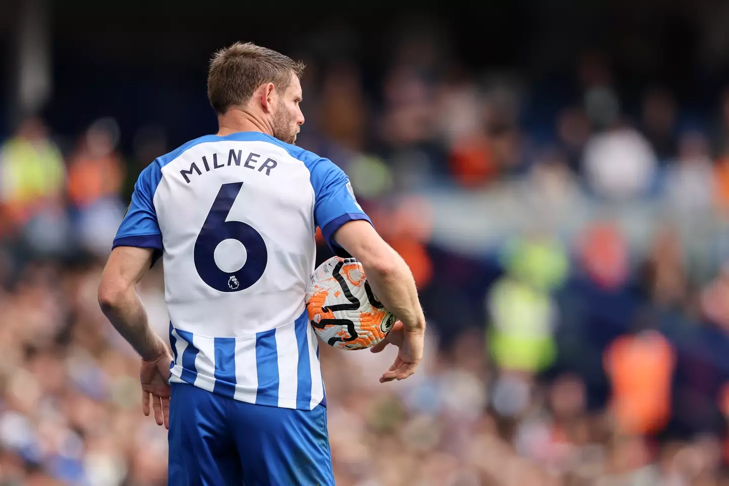 James Milner made his competitive debut for Brighton at the weekend. (