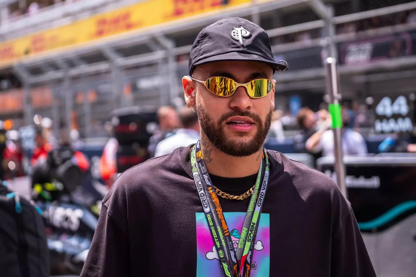 Neymar at the Barcelona Grand Prix recently. Image: Alamy