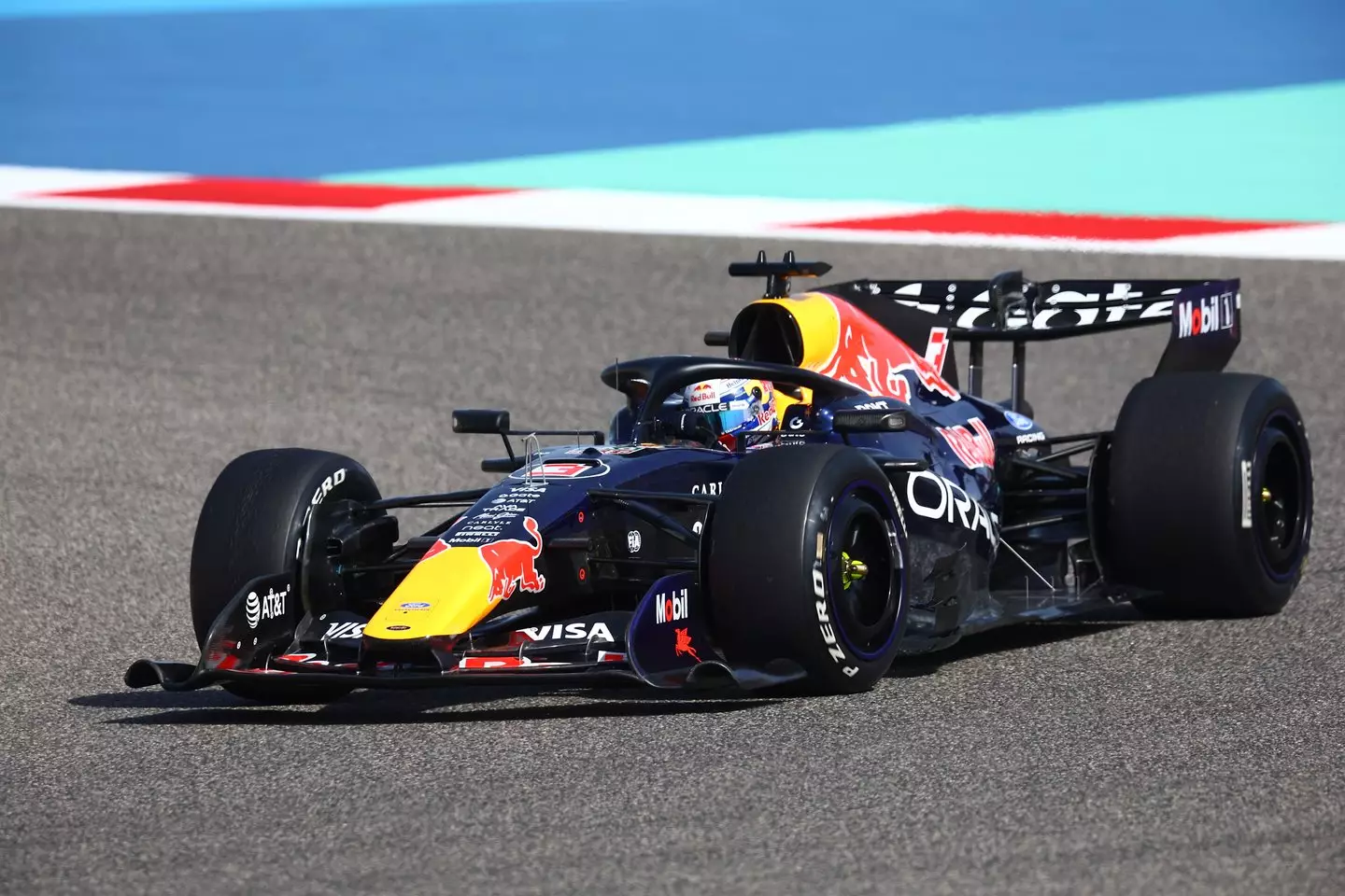 Max Verstappen in action in Bahrain. Image: Getty