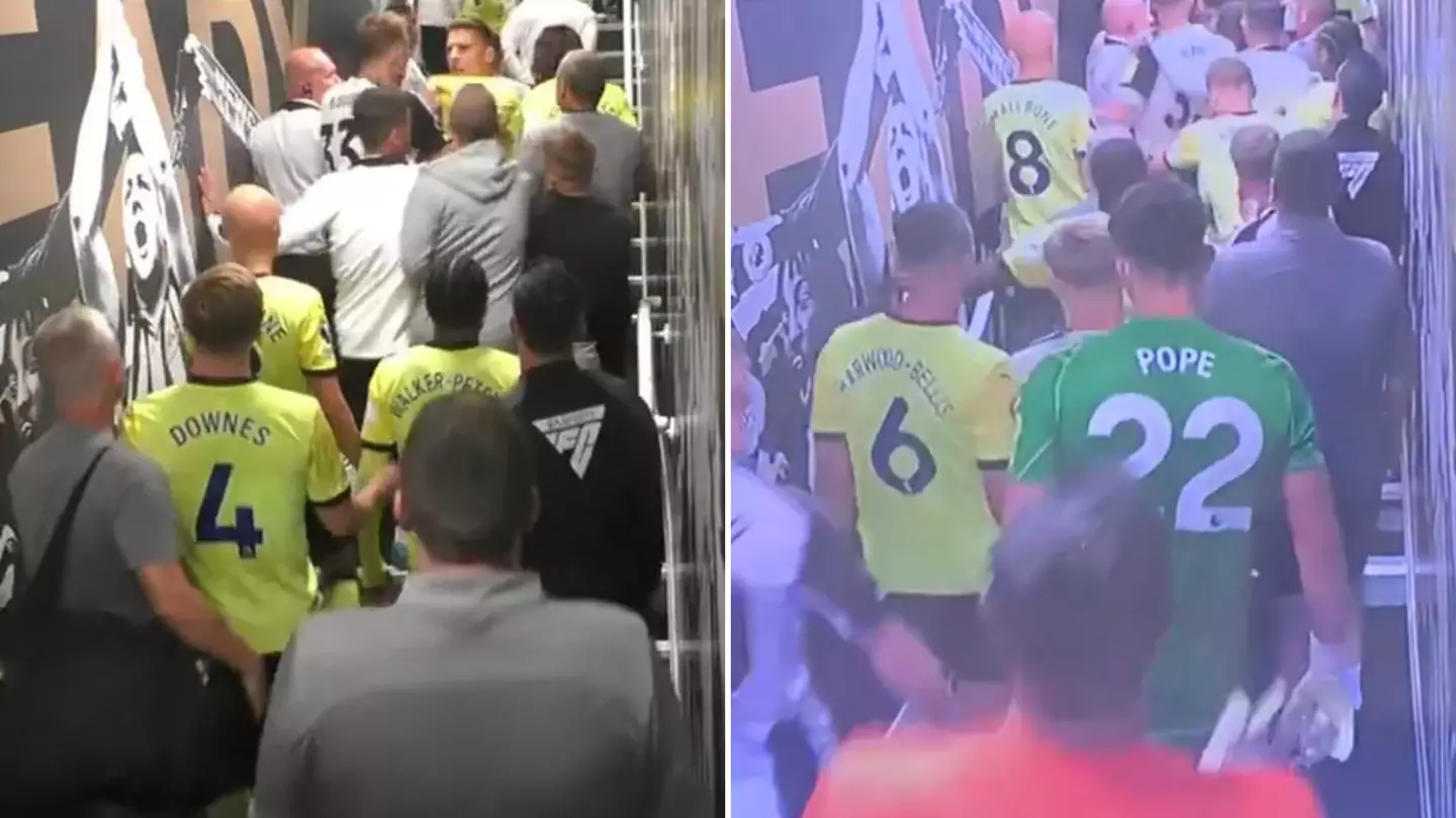 Newcastle and Southampton players clash in tunnel after Fabian Schar's controversial red card