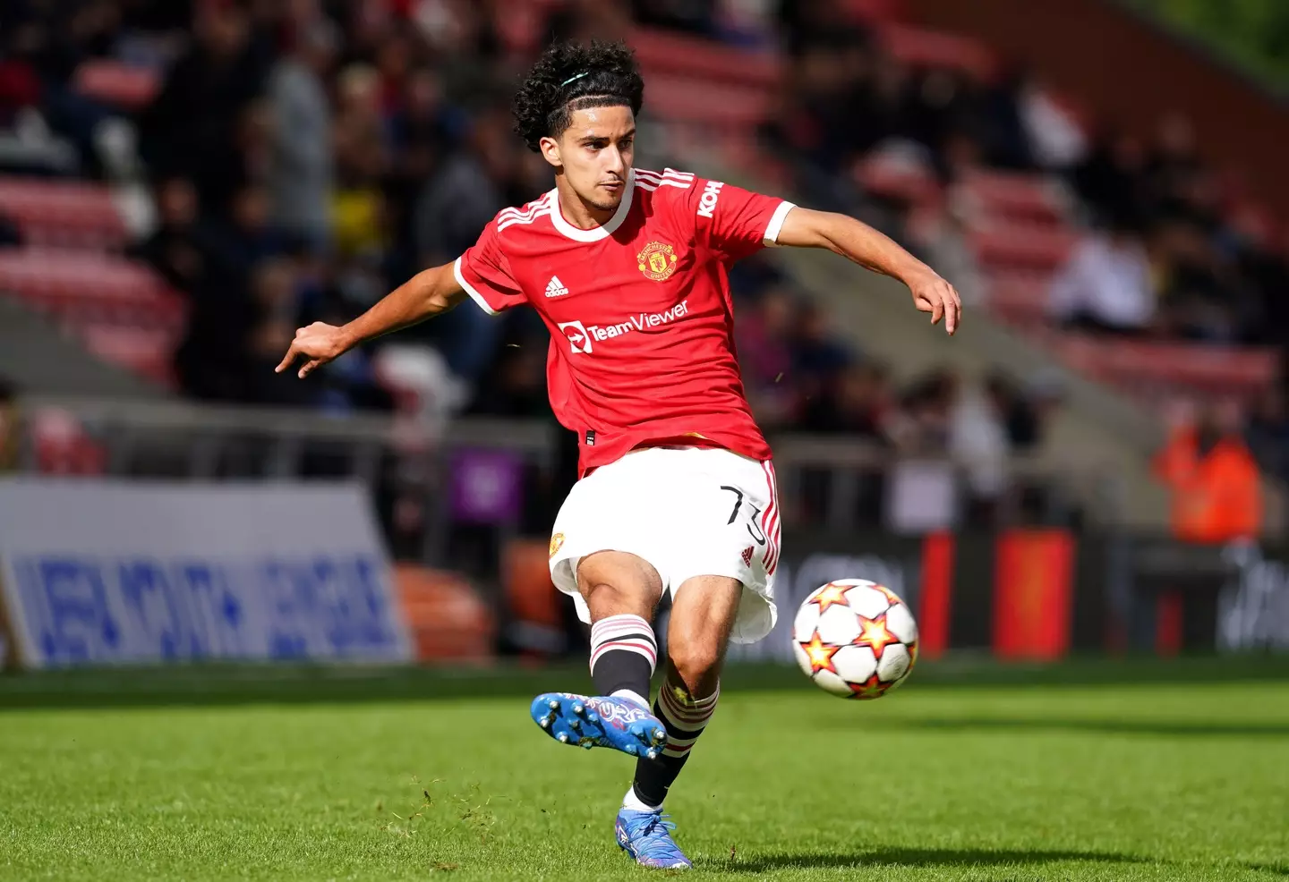 Iqbal playing for United's youth team. Image: Alamy