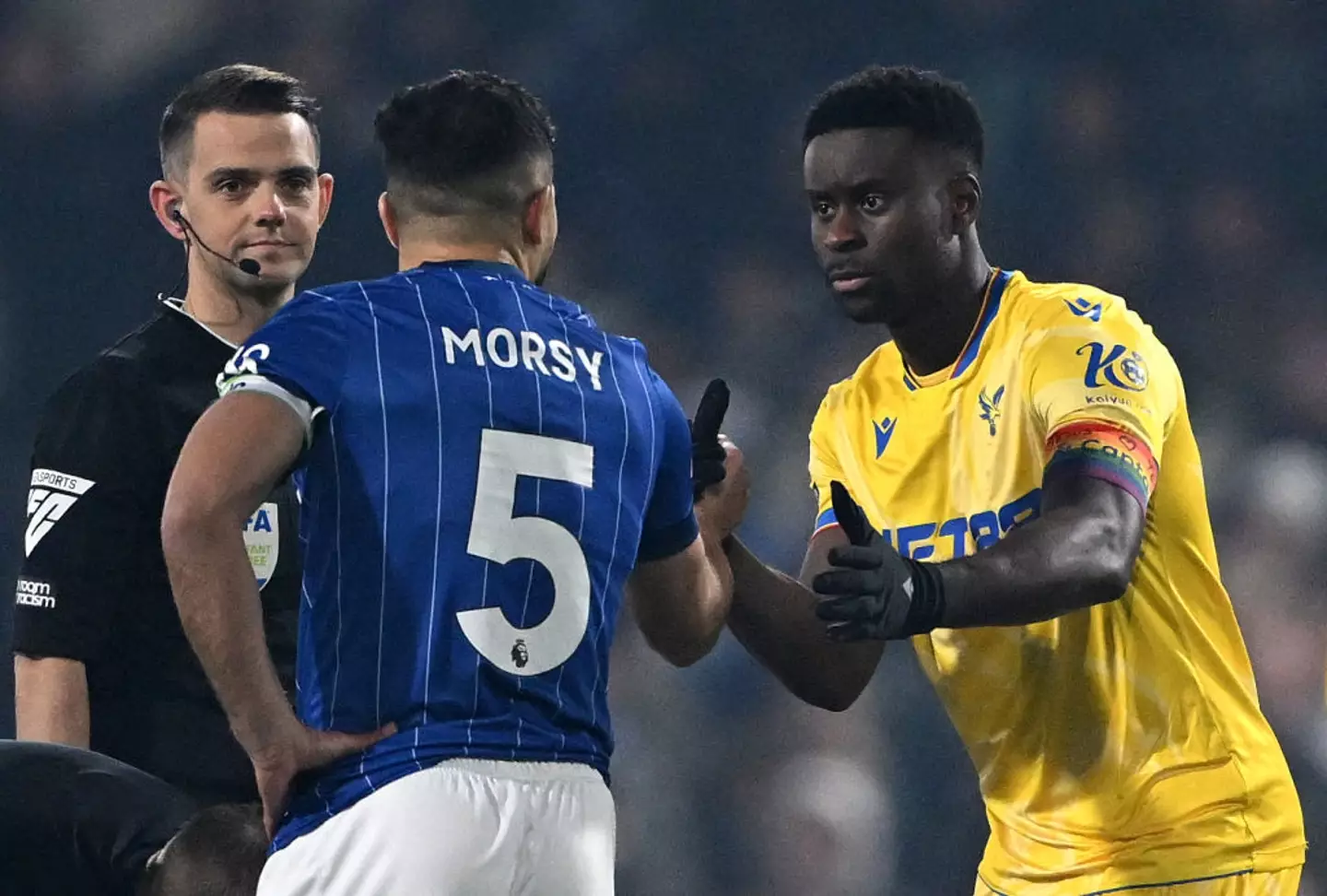 Sam Morsy and Marc Guehi face eachother at Portman Road (Credit:Getty)